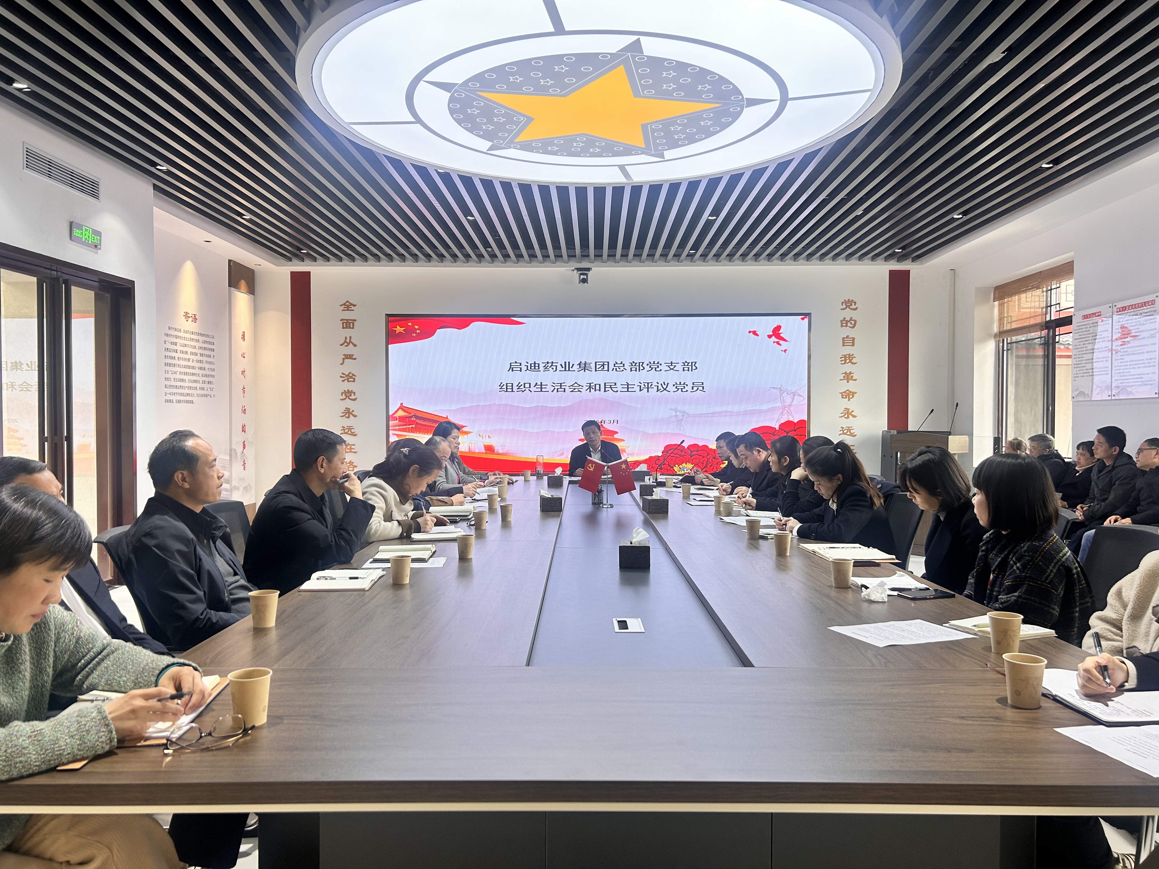 启迪药业集团总部党支部召开2024年度组织生活会暨民主评议党员会议